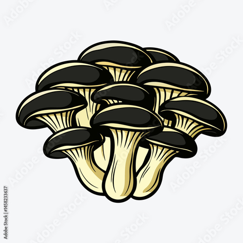 mushrooms isolated on white background, Eps file. 
