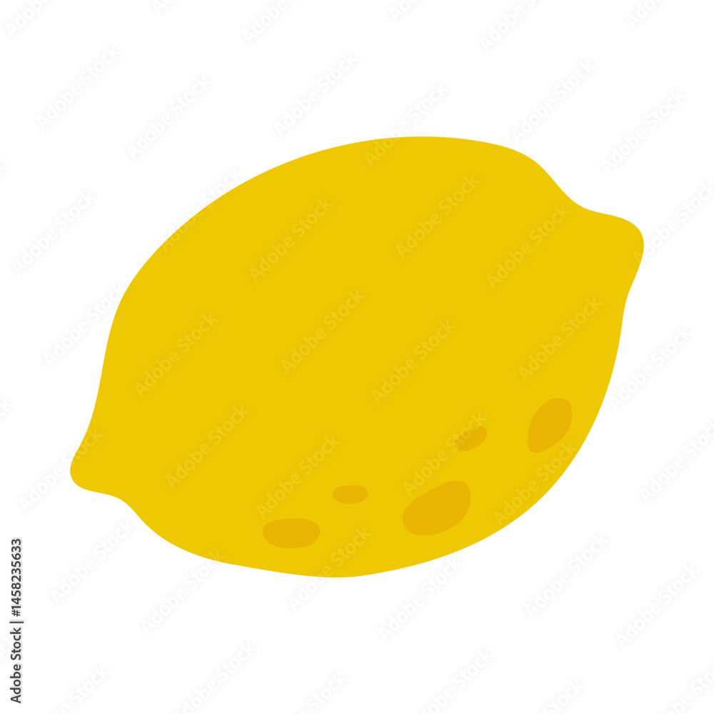 Fresh lemon with vibrant yellow color on a plain background ideal for culinary or decorative uses