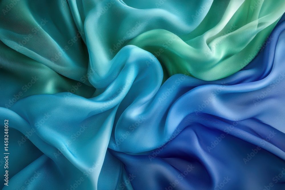 Fototapeta premium Silky fabric flowing gracefully on a white background