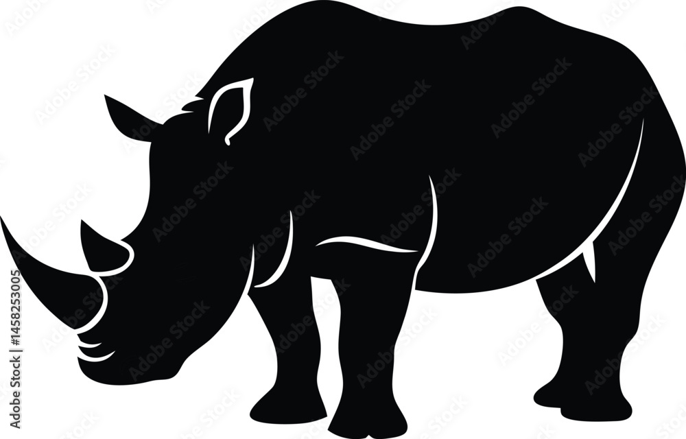 Fototapeta premium rhino vector illustration