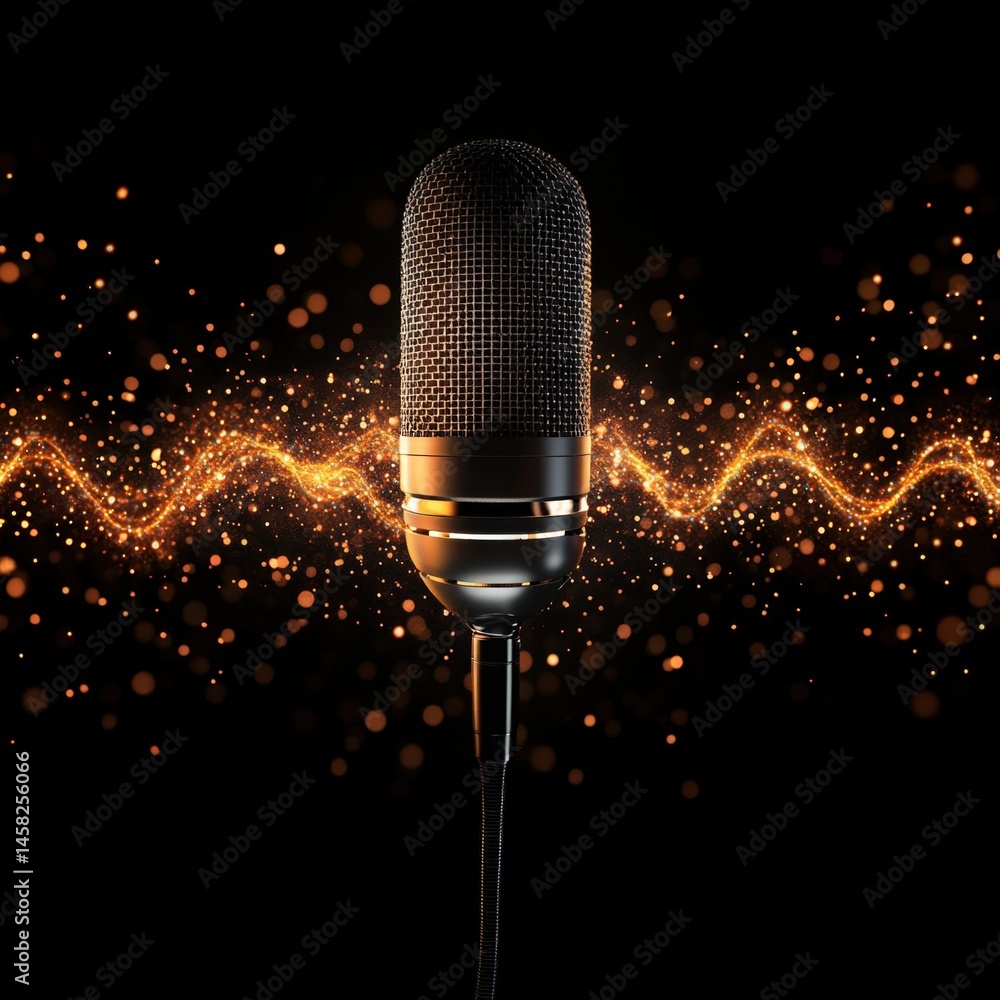 Microphone with Sound Waves