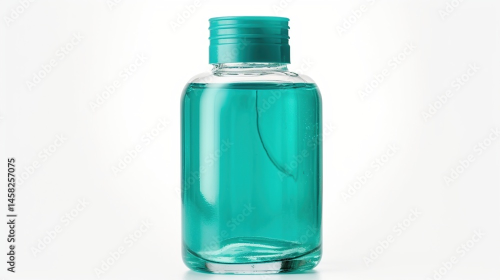 Teal cosmetic bottle Teal cosmetic bottle