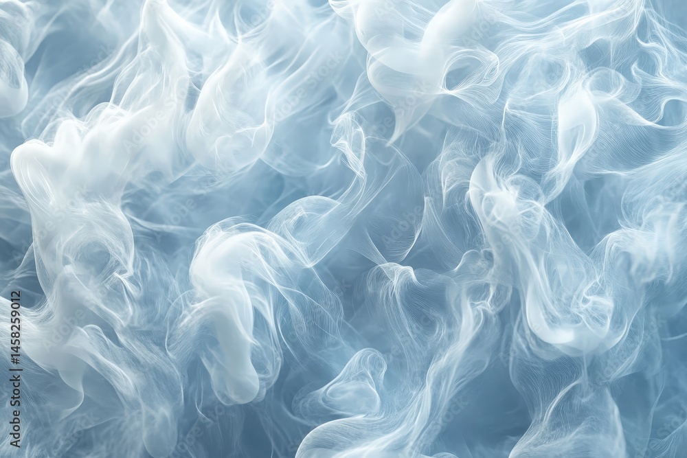 Abstract design of ethereal light blue and white smoke patterns. Abstract design of ethereal light blue and white smoke patterns.
