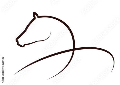 The stylized symbol of a running horse.
