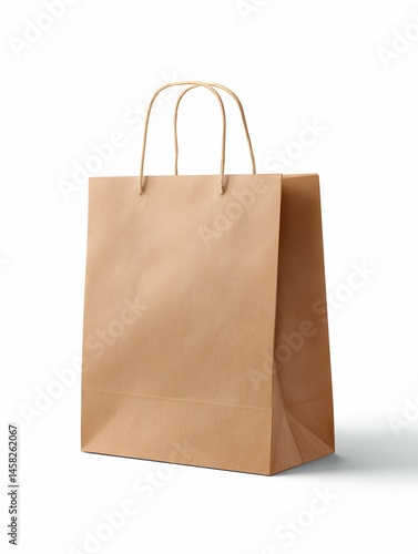 A kraft paper shopping bag ready to showcase your brand design wave.