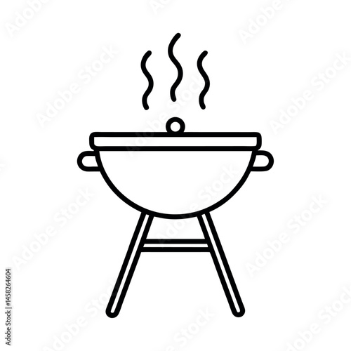 minimal broomstick simple outline icon