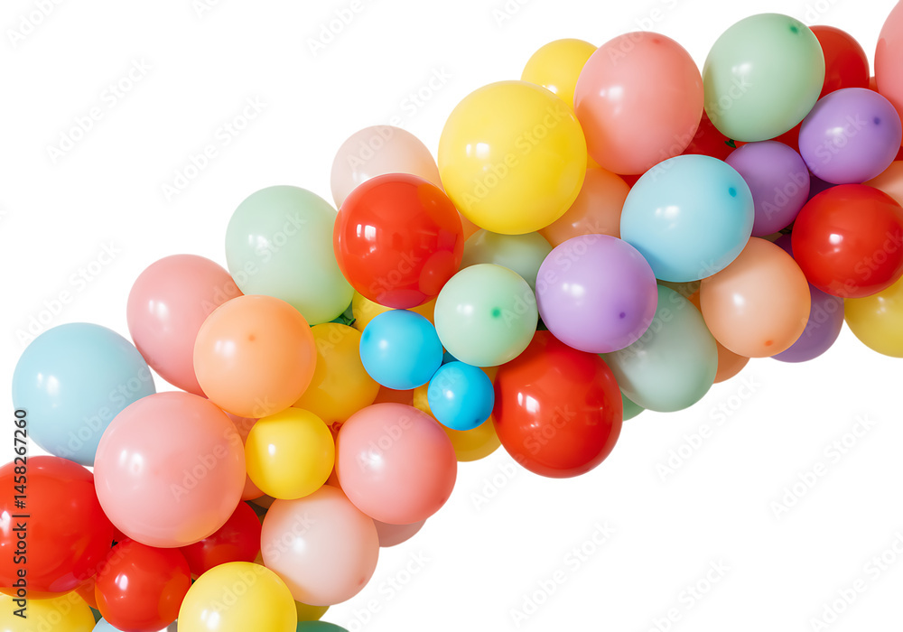 Balloon Garland on Isolated Background Balloon Garland on Isolated Background