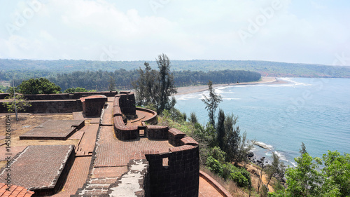 Photography View of Purnagad Fort and the adjoining seashore, Ratnagiri, Maharashtra, India