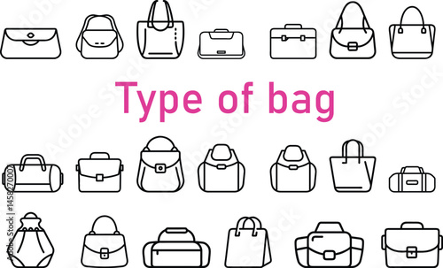 Bag set icon, Bag icon, Special icon on bag set 