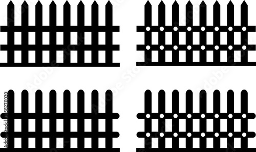 fence security protect icon.  crowd control barricades. Parking Barrier Security. Residence Gate. Wood fencing
