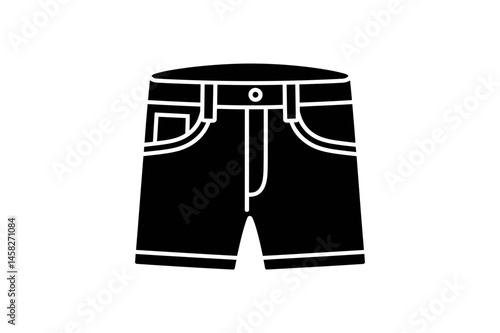 Black denim shorts fashion apparel summer clothing