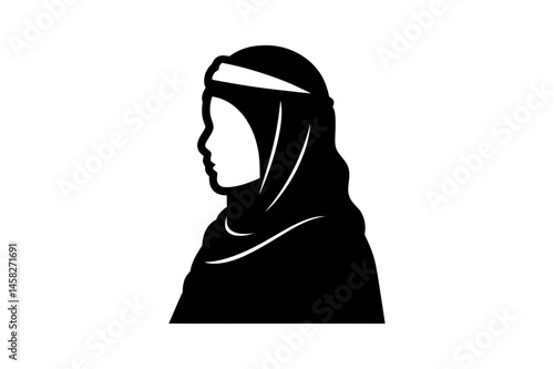 Arabian woman with hijab muslim headscarf vector