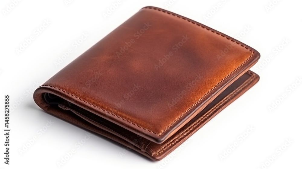 Brown leather bi-fold wallet Brown leather bi-fold wallet