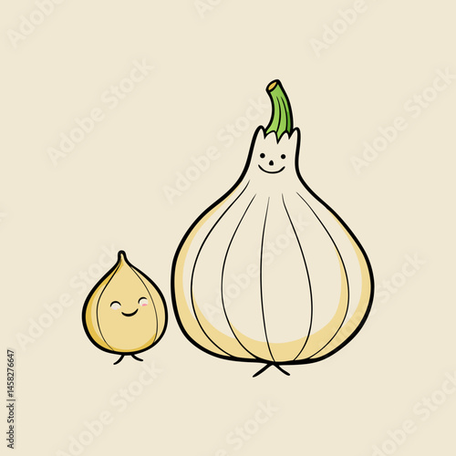 vector illustration of onion