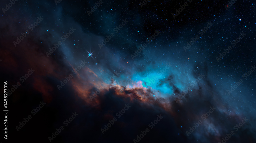 Colourful nebula in deep space with mavin and galactic clouds Colourful nebula in deep space with mavin and galactic clouds