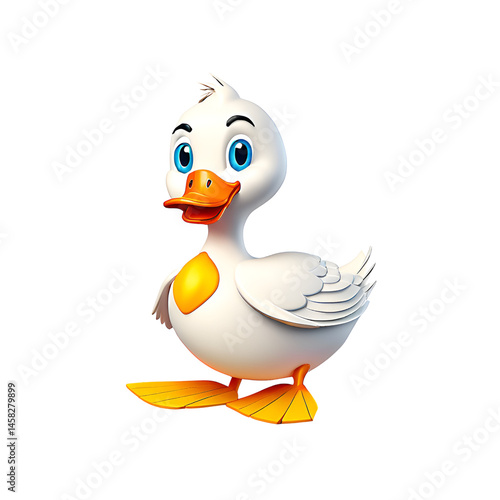 White duck illustration