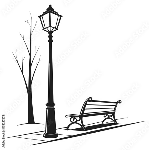 bench in the street