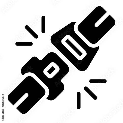 seat belt Solid icon