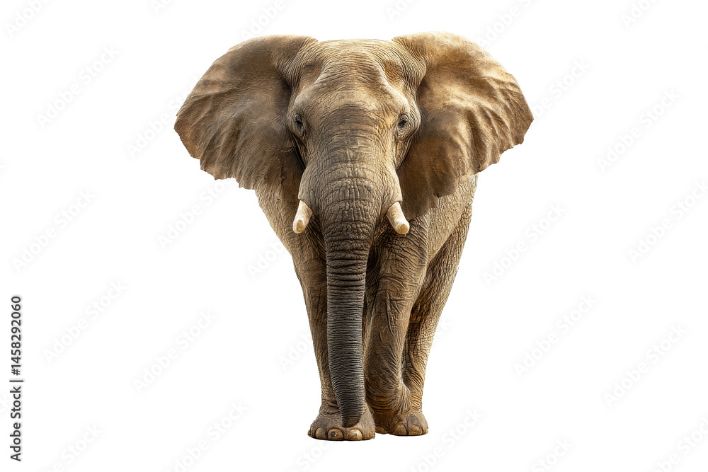 Fototapeta premium Elephant walking in nature close-up