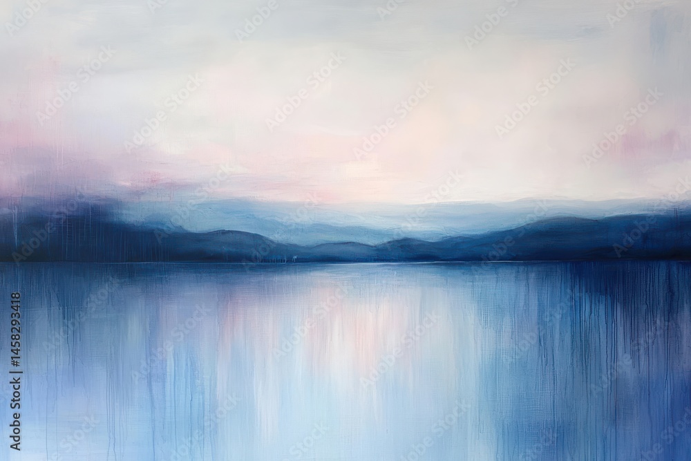 Fototapeta premium Tranquil Abstract Landscape with Soft Hues and Gentle Reflections