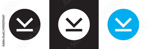 Expand down icon. Vector for websites, mobile interfaces, presentations, banner, visual branding etc. Vector illustration. isolated on white and black background. EPS 10