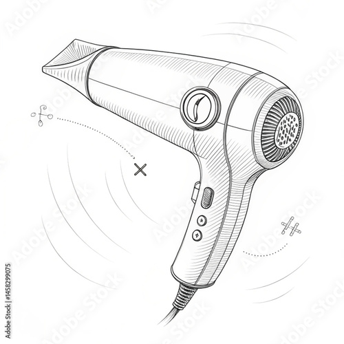 hair dryer vector illustration