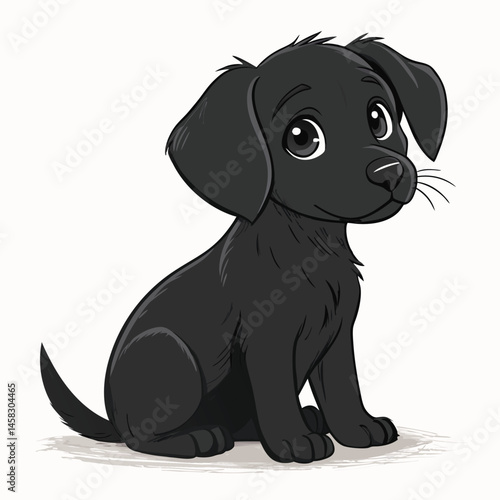 black puppy dog