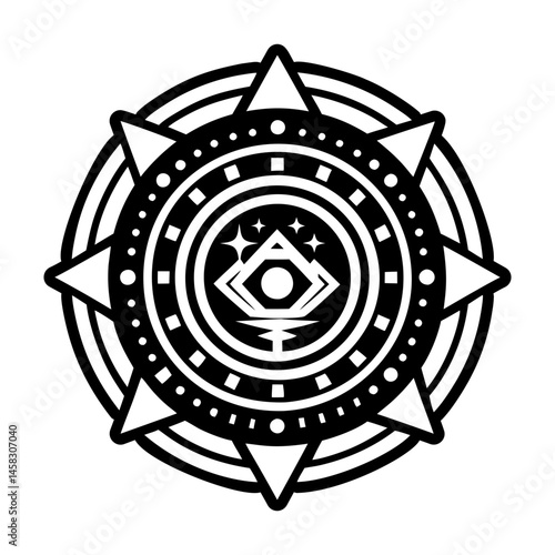 A solid style icon of cosmic portal symbol