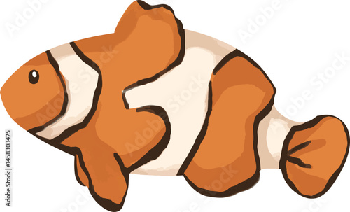 illustration of a cartoon clown fish