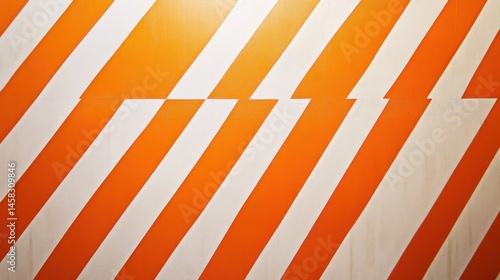 Wallpaper Mural Abstract Orange and White Diagonal Stripes: A Vibrant Geometric Design Torontodigital.ca