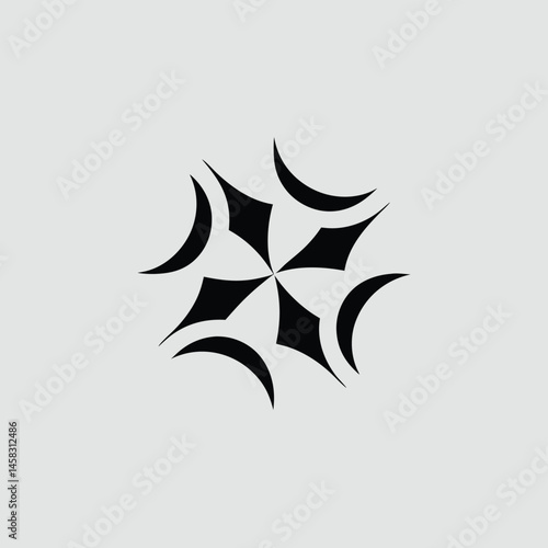 Sleek Futuristic Spa Logo Design with Abstract Minimal Symbol
