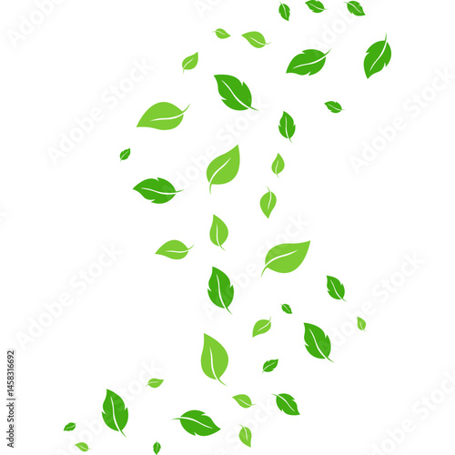 Wallpaper Mural Flying Leaves Illustration Torontodigital.ca