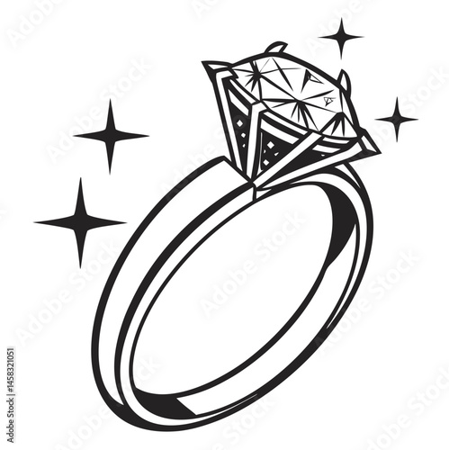 diamond ring vector illustration