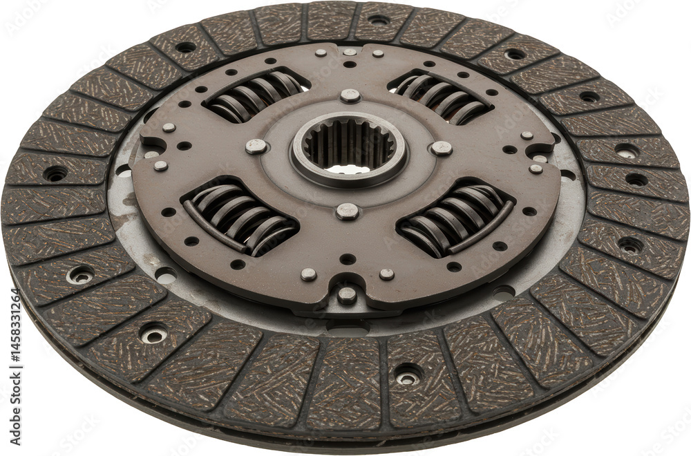 Obraz premium Automotive Clutch Plate Detailed Close up of Car Part Mechanic s Repair Engine Component Vehicle