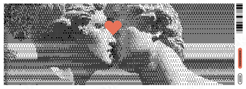 Vector illustration blending y2k aesthetics with dada influences, depicting a heartwarming embrace in a romantic setting
