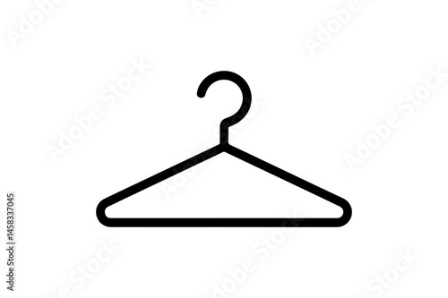Black outline of a clothes hanger