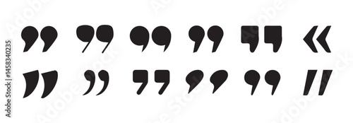  Quotes icon vector set.quote mark collection. black quotes icon set. Speech mark. inverted commas symbol. vector illustration eps 10.