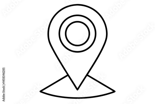 Free Download Map Pin Line Art Vector Illustration  - GFXLoad