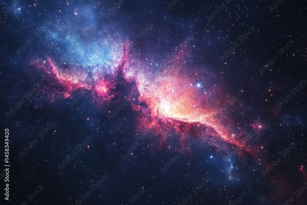 Obraz premium Vibrant swirling colors illuminate a massive hole in the galaxy, big hole in space galaxy Photo background ing