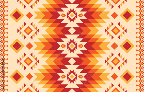 Native american pattern.  Embroidery, Indigenous, ethnic, fabric and abstract concept.