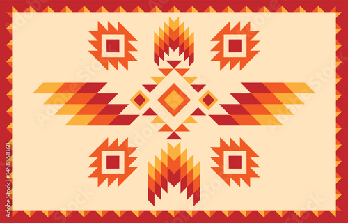 American native  pattern. Ethnic, fabric abstract embroidery and indigenous concept.