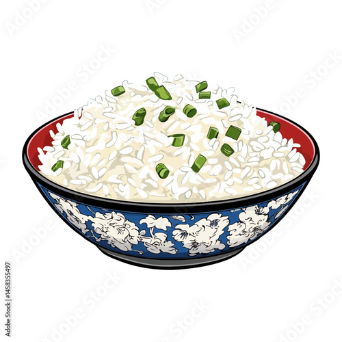 chinese tableware rice,vector