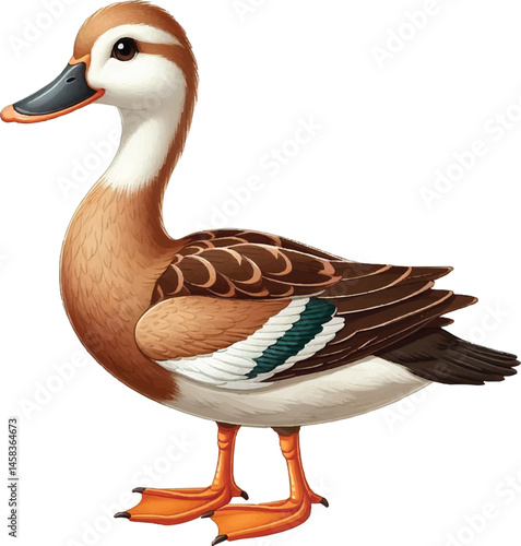 2D cartoon full-body kind of a duck