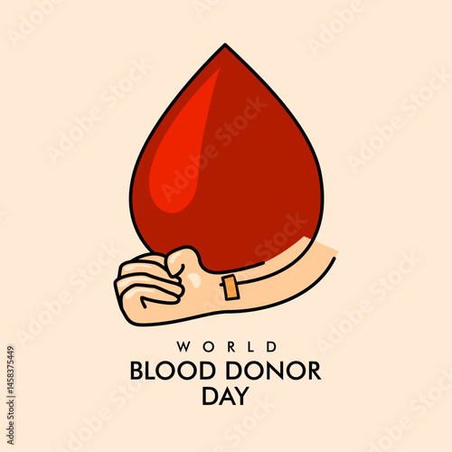 vector blood donor day poster template