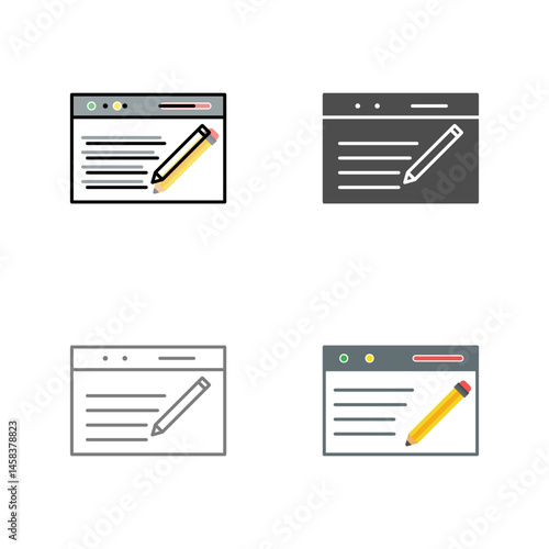 Unique Blogging Service Vector Icon