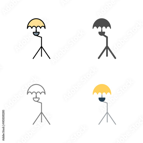 Unique Umbrella Stand Vector Icon