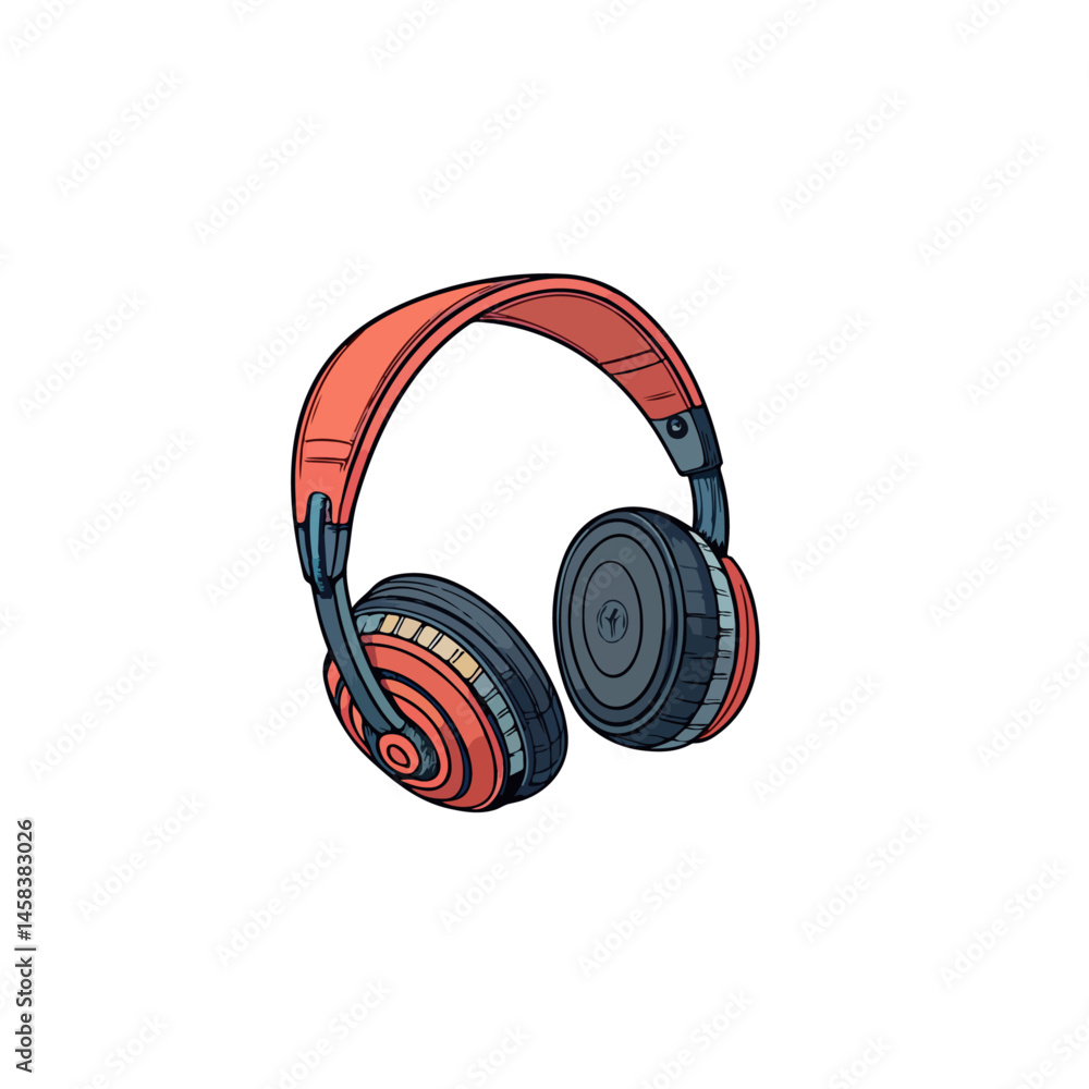 Naklejka premium headphones