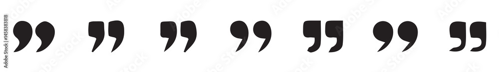 Vector black quote icon set. Set of quote mark, black sign isolated on white background. Vector illustration eps 10. Vector black quote icon set. Set of quote mark, black sign isolated on white background. Vector illustration eps 10.