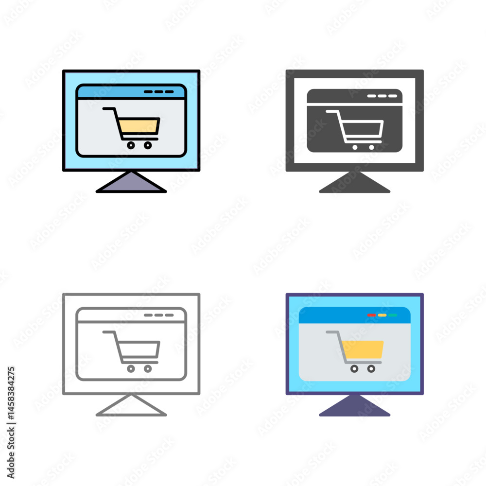 Ecommerce Website Vector Icon Ecommerce Website Vector Icon