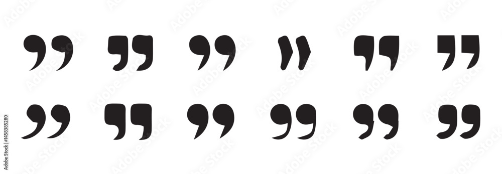 Quotes icon set. Quote marks. isolated on white background.Quotation marks.Black quotes icon collection.Vector quote sign.vector illustration eps 10. Quotes icon set. Quote marks. isolated on white background.Quotation marks.Black quotes icon collection.Vector quote sign.vector illustration eps 10.